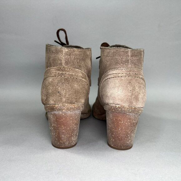 Clarks Ankle Boots Women's Size 6.5 Brown Suede Leather Lace Up Ankle Booties - Picture 5 of 13